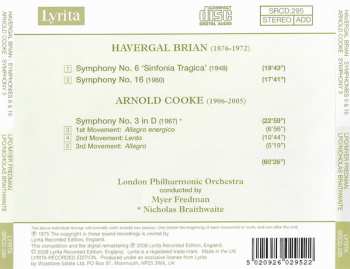 CD The London Philharmonic Orchestra: Havergal Brian: Symphonies 6 & 16 / Arnold Cooke: Symphony No. 3 348936