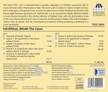 2CD Havergal Brian: The Cenci (Opera In Eight Scenes After Shelley) 619667