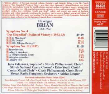 CD Havergal Brian: Symphony No. 4 'Das Siegeslied' (Psalm Of Victory) 356224