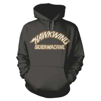 Merch Hawkwind: Mikina S Kapucí Silver Machine (charcoal)