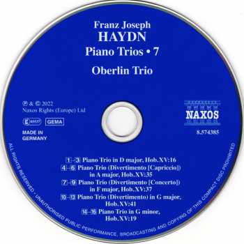 CD Joseph Haydn: Piano Trios • 7 442129