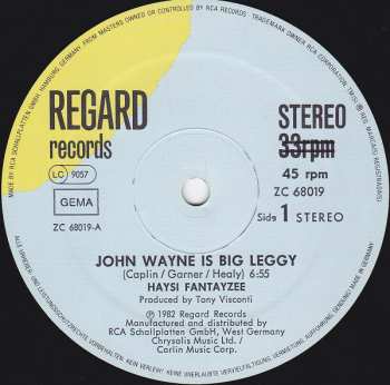 LP Haysi Fantayzee: John Wayne Is Big Leggy 110534