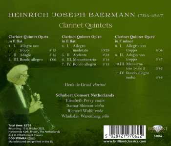 CD Heinrich Baermann: Clarinet Quintets 567483