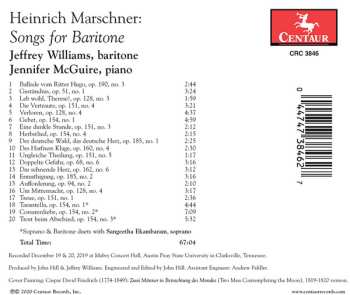 CD Heinrich Marschner: Songs For Baritone 648350