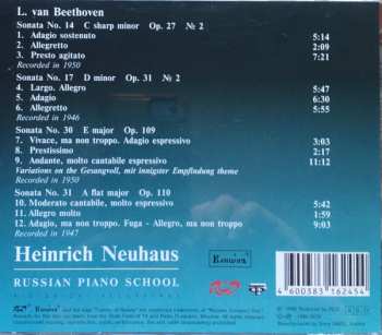 CD Heinrich Neuhaus: Heinrich Neuhaus - Russian Piano School - Ludwig Van Beethoven - Sonatas For Piano No. 14, 17, 30, 31  599361