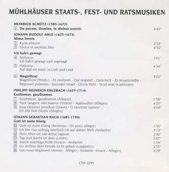 CD Heinrich Schütz: Mühlhäuser Staats-, Fest- Und Ratsmusiken 588780