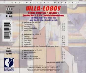 CD Heitor Villa-Lobos: String Quartets • Volume 1 / Quartets Nos. 6, 1, 17 253249