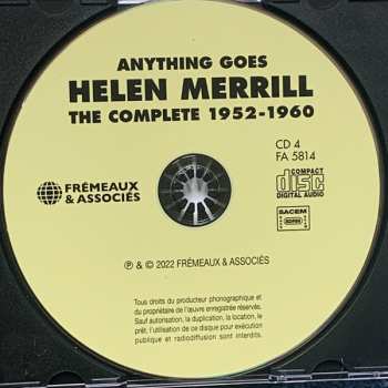 4CD/Box Set Helen Merrill: Anything Goes (The Complete 1952-1960) 573757