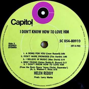 LP Helen Reddy: I Don't Know How To Love Him 576758