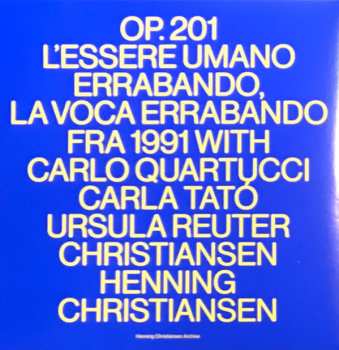 LP Henning Christiansen: Op.201 L´Essere Umano Errabando, La Voca Errabando 351775