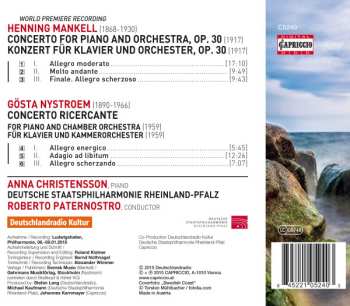 CD Henning Mankell: Piano Concerto Op. 30 / Concerto Ricercante 480070