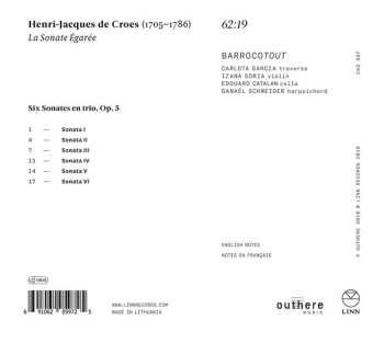 CD Henri-Jacques de Croes: La Sonate Égarée 601341