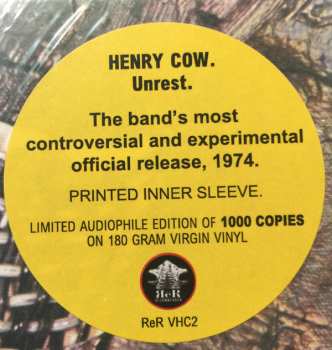 LP Henry Cow: Unrest LTD 419991