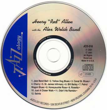 CD Henry "Red" Allen: Henry "Red" Allen With The Alex Welsh Band 565990