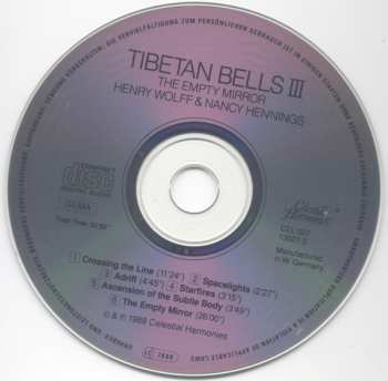 CD Henry Wolff & Nancy Hennings: Tibetan Bells III (The Empty Mirror) 550328