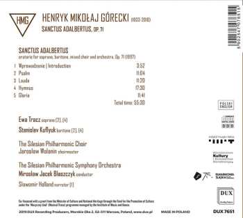 CD Henryk Górecki: Sanctus Adalbertus, Op. 71 555665