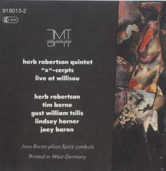 CD Herb Robertson Quintet: X-Cerpts - Live At Willisau 549154