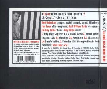 CD Herb Robertson Quintet: X-Cerpts - Live At Willisau 549154