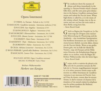 CD Herbert von Karajan: Opera Intermezzi 45423