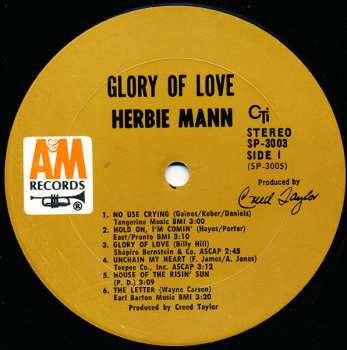 LP Herbie Mann: Glory Of Love 577102