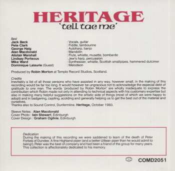 CD Heritage: Tell Tae Me (Music & Song From Scotland And Other Parts) 340621