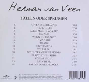 CD Herman van Veen: Fallen Oder Springen 599571