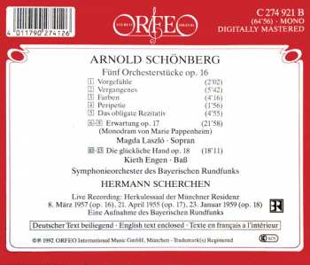 CD Arnold Schoenberg: Orchesterstücke / Erwartung / Die Glückliche Hand 267601