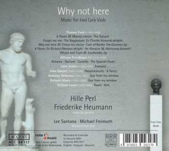 CD Hille Perl: Why Not Here. Musicke For Several Friends 574631