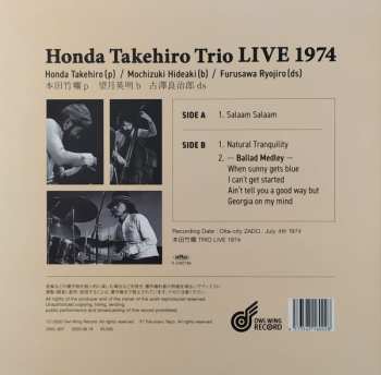 LP Takehiro Honda Trio: Live 1974 550276