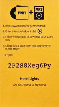 LP Hotel Lights: Get Your Hand In My Hand LTD 595924