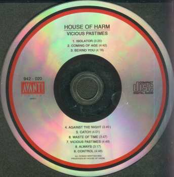 CD House Of Harm: Vicious Pastimes LTD 599386