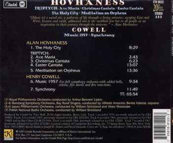 CD Alan Hovhaness: Triptych • The Holy City • Meditation On Orpheus / Cowell: Music 1957 • Synchrony 581519