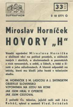 LP Miroslav Horníček: Hovory "H" 43735