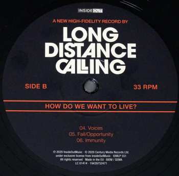 2LP/CD Long Distance Calling: How Do We Want To Live? 16643