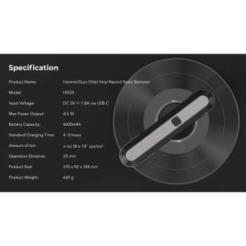 Audiotechnika HumminGuru Orbit Vinyl Record Static Remover