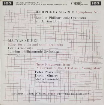 Symphony No. 1 / Elegy For Viola And Small Orchestra / Three Fragments From "A Portrait Of The Artist As A Young Man"