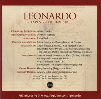 CD I Fagiolini: Leonardo (Shaping The Invisible) 331528