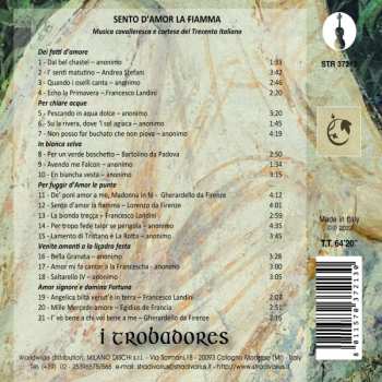 CD I Trobadores: Sento D'Amor La Fiamma (Musica Cavalleresca E Cortese Del Trecento Italiano) 567151