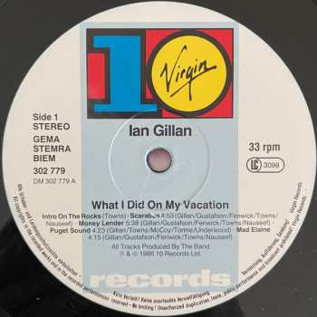 2LP Ian Gillan: What I Did On My Vacation 656268