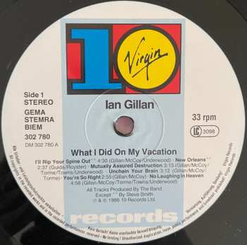 2LP Ian Gillan: What I Did On My Vacation 656268