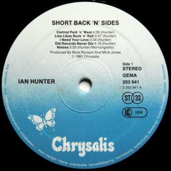 LP Ian Hunter: Short Back N' Sides 609847