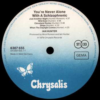 LP Ian Hunter: You're Never Alone With A Schizophrenic 607984