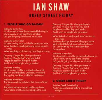 CD Ian Shaw: Greek Street Friday 567816