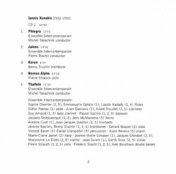 2CD Pierre Boulez: Phlegra • Jalons • Keren • Nomos Alpha • Thalleïn • Naama • À L'île De Gorée • Khoaï • Komboï 186780