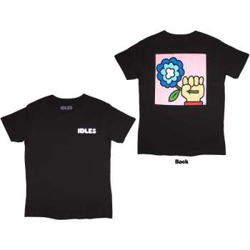 Merch Idles: Idles Unisex T-shirt: Cartoon Flower (back Print) (small) S