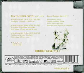 SACD Ignaz Pleyel: Hidden Gems Vol. 1 (Streichquartette Ben 359-360-361) 456479