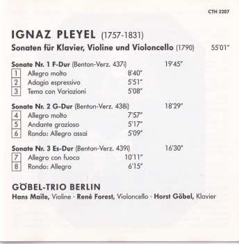 CD Ignaz Pleyel: Klaviertrios 529507