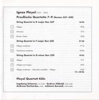 CD Ignaz Pleyel: Preußische Quartette 7-9 118168