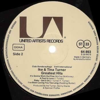 LP Ike & Tina Turner: Greatest Hits 602896