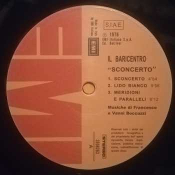 LP Il Baricentro: Sconcerto LTD | NUM 589711